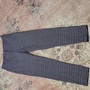 Linda Matthews Navy or Black & White Super Stretchy Ankle Pant-Size 6